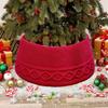 Knitted Christmas Tree Collar Cable Knit Christmas Tree Base Cover for Artificial Trees Rustic Farmhouse Tree Ring for Holiday Home Decor