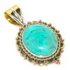 Натуральная тибетская бирюза двухцветный кулон из стерлингового серебра 925 пробы 1,50'' z9q92