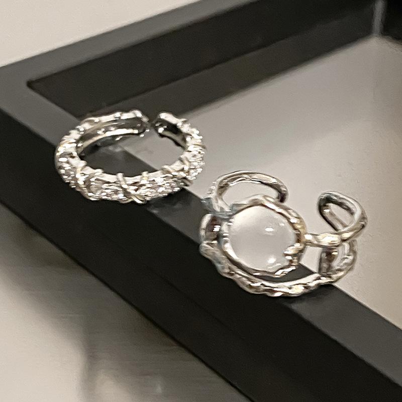 Серебряные кольца 925 пробы с камнем «Кошачий глаз», 2-слойные, для женщин, модные, для свадьбы, помолвки, вечеринки, очаровательные украшения