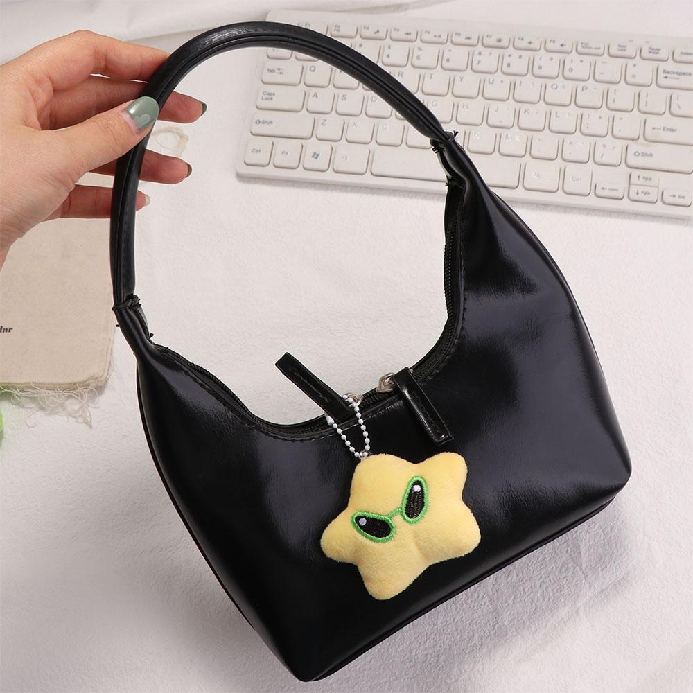 Cute Star Mobile Phone Rope Soft Alien Cat Keychain Plush Backpack Pendant Accessories Gifts