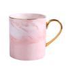 380 Ml Marble Inlaid with Gold Ceramic Coffee Cups Milk Drinking CUPS Office Gifts
