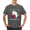 It's fine. I'm fine. Everything is fine cat dice T-Shirt custom t shirt T-shirt short big and tall t shirts for Unisex
