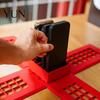 Group Party Phone Container British Booth Stand, 3D Printed Holder, Novelty Multi Charging Station Dock Smartphone Lock?Up Box for Family Gatherings