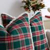 Plaid Christmas Throw Pillow Cover Sofa Bed Decor Nordic Style Fleece Flannel Cushion Case 30x50 45x45 50x50 60x60cm