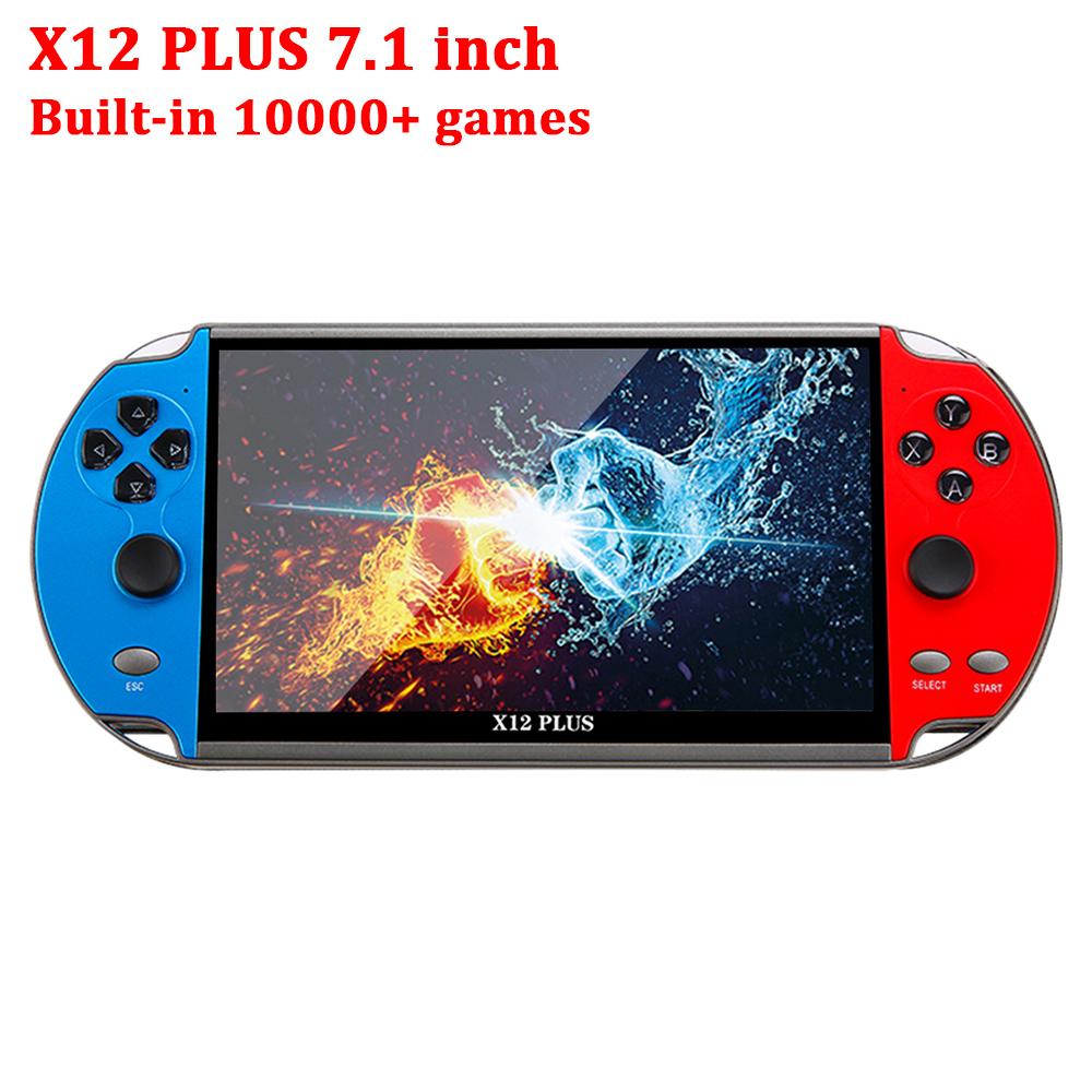 Портативная портативная игровая консоль X7/x7 Plus/x12/x12 Plus, 4,3/5,1/7,1-дюймовый HD-экран, игровой плеер, встроенный 10000+ классических игр