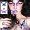 Waterproof Butterfly Temporary Tattoo Stickers 10PCS Colorful Wings Eyes Corner Art Face Stickers Stage Festivals Party Makeup