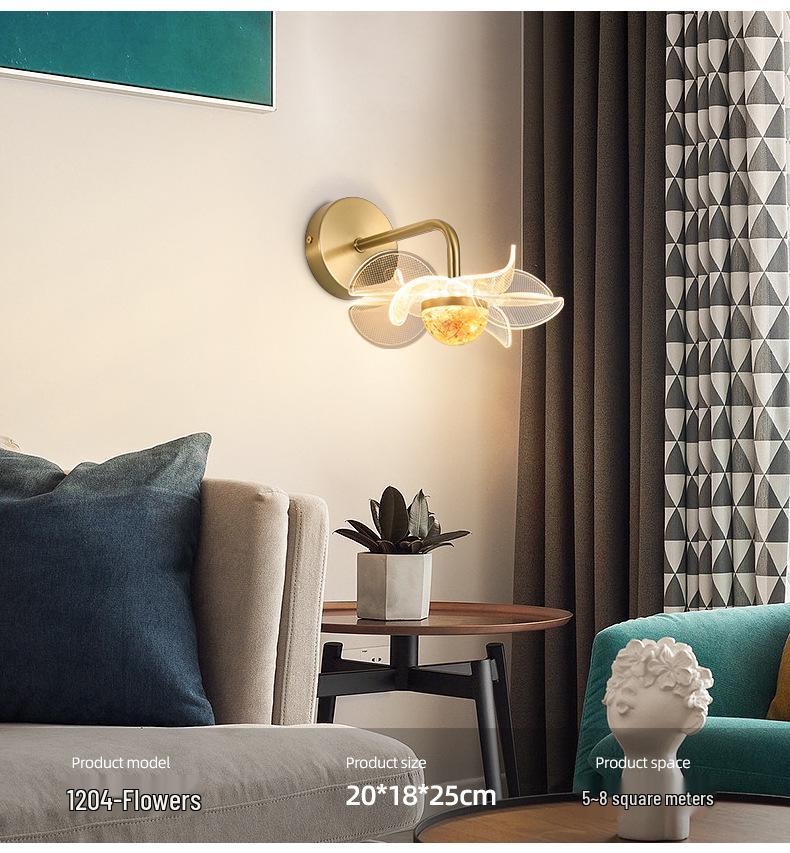 Кристальный Роскошный Настенный Светильник: Беспроводной прикроватный светильник для гостиной и коридора