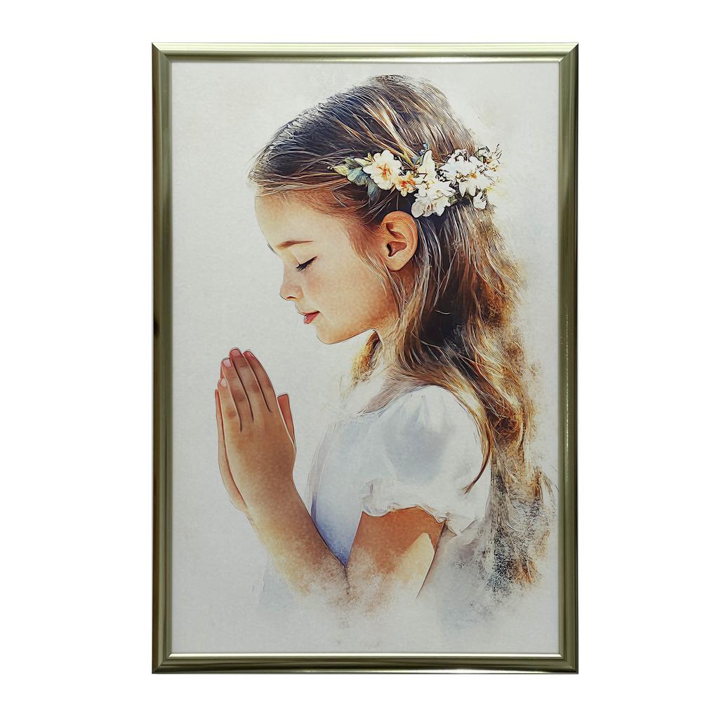 Souvenir of the First Holy Communion - Girl Souvenir of the First Holy Communion - Girl, 30X40 Cm, Unframed, Premium Canvas On Stretcher