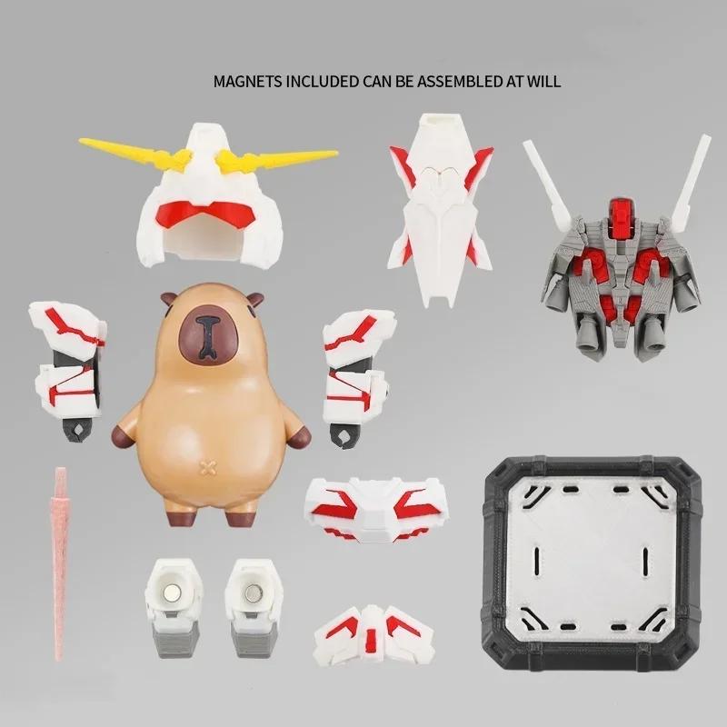 Capybara Desktop Figures Magnetic Mecha Armor Featuring A Dwarf Magnetic Decorative Capybara Figurines Gifts Decoration