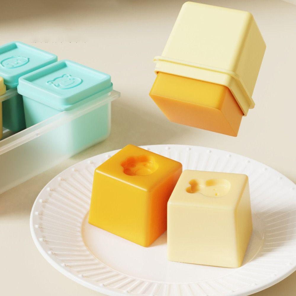 Silicone Baby Food Freezer Tray 6 Grid Puree Container Durable Ice Cube Tray  Fruit