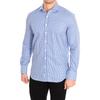 NAIRN3 Men's Long-Sleeved Shirt with Lapel Collar and Button Closure