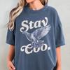 Stay Coo Shirt - Funny Bird Comfort Colors T-Shirt, Oversized Pigeon T Shirt, Fun Graphic Tee, Retro Animal Shirt, Silly Bird Watcher Gift