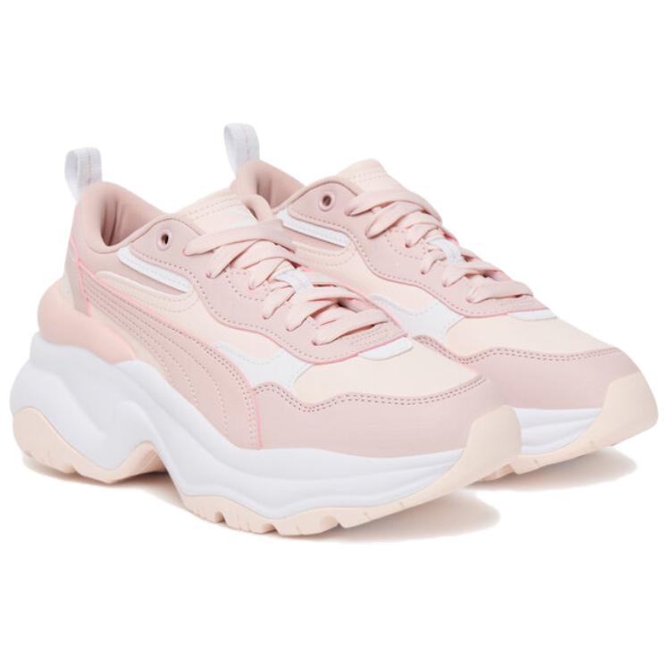 Puma Cilia Wedge Розово-белые женские кроссовки Mauve-Mist Puma-White 393915-15