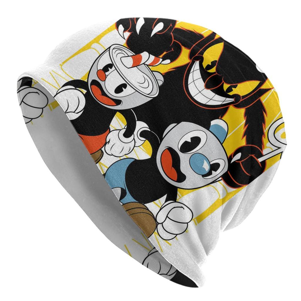 Отличные Ретро Игровые Шапки-Бини с Черепом Cuphead Весенние Унисекс Кепки для Улицы Теплые Многофункциональные Шапки-Боннет