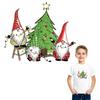 Christmas Tree Patches For Clothes Heat Press Appliqued T-Shirt Hoodies Diy Clothes Stickers Parches Ropa Patches Decals