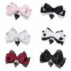 Ribbon Cute Duckbill Clip Gothic Hair Barrettes Sweet Bow Hair Clip  Women