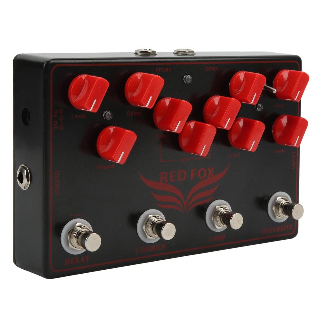 Synthesizer Guitar Pedal Delay Chorus Loop Overdrive Accessory Multi-Effects 4-in-1