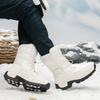 Зимние мужские ботинки для снега, женские водонепроницаемые ботинки на высокой подошве, плюшевые супер теплые ботинки, модные черные ботинки для пары, размер 36-46