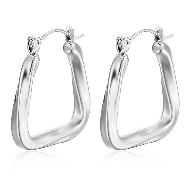 Серьги из титановой стали Temperament, легкие, роскошные, ретро, треугольные серьги, креативное чувство, умный тренд, нестандартные серьги