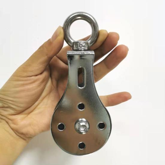 Double Pulley Removable 360-degree Rotation Waterproof 300KG Bearing Lifting Rope Pulley for Sport