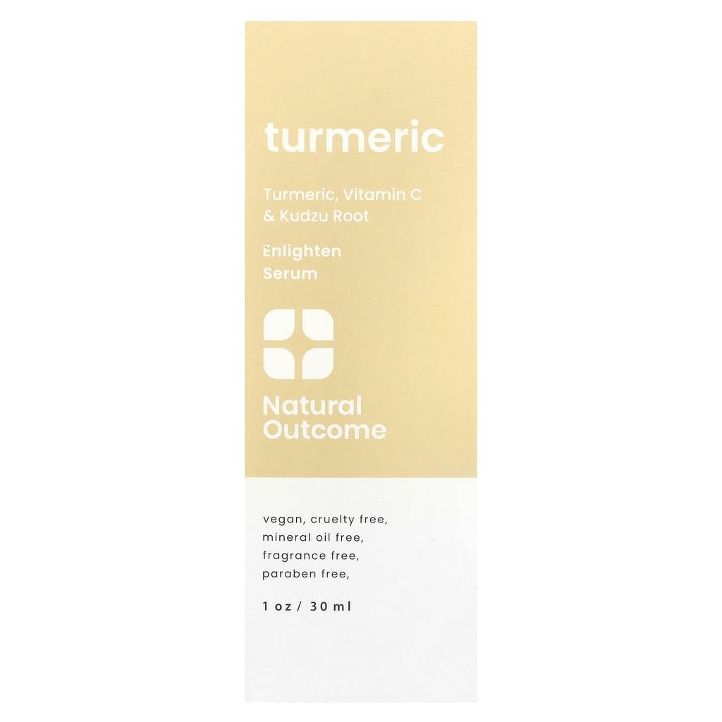 Natural Outcome Turmeric Enlighten Serum, Fragrance-Free, 1 Oz (30 Ml)