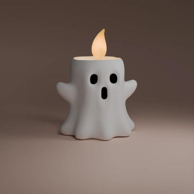 Ghost Candle Stand Resin Handicrafts, Halloween Decorations, Gift Items, Small Tabletop Ornaments