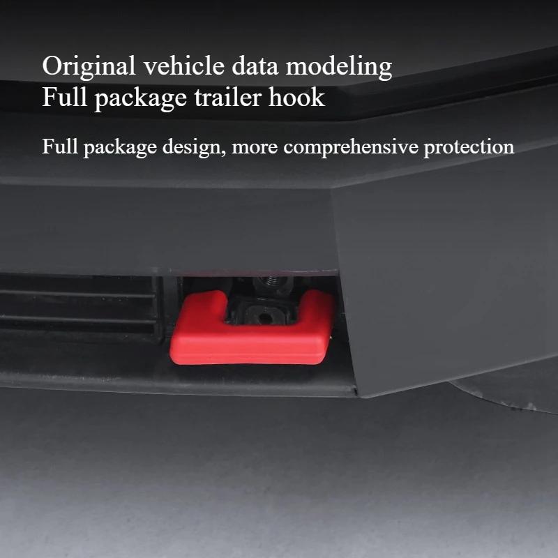 Trailer Hook Protective Cover for Tesla Cybertruck 2025 Front Bumper Silicone Waterproof Tow Hook Decoration Shell Accessories