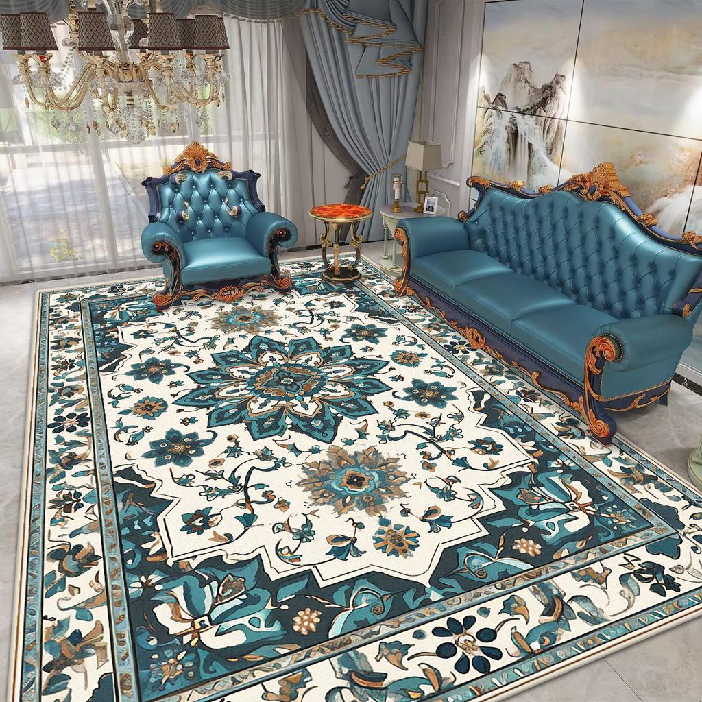 Ретро Богемия Ковры Большого Размера Украшение Гостиной Дом Отель Холл Ковер Спальня Диван Столик Прикроватный Нескользящий Напольный Коврик Тапете