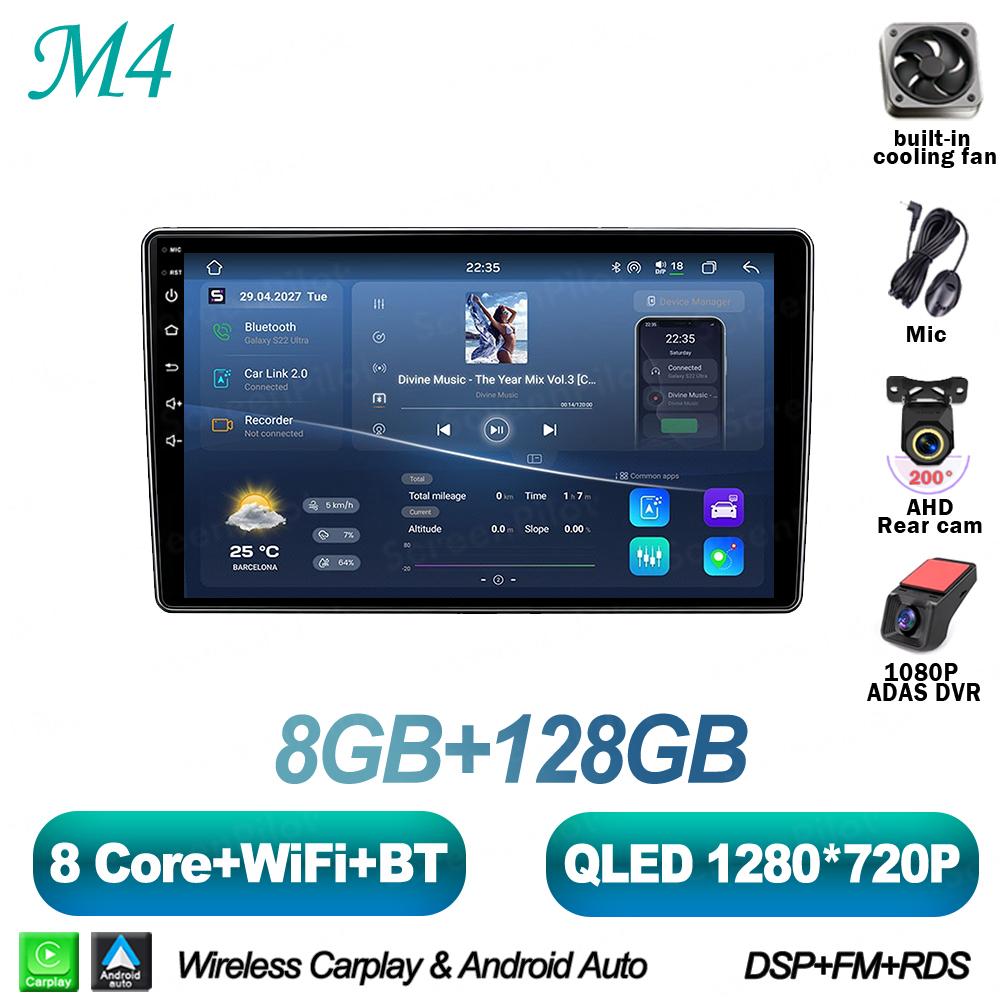 Android 16 For Kia Sportage 2 2004 - 2010 Car Radio Stereo Head Unit Multimedia Video Player GPS Navigation 2K QLED 9 Inch RDS