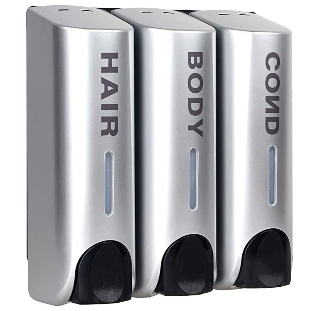 Тройной дозатор для шампуня для душа объемом 350 мл, настенный дозатор для геля для душа, лосьона, контейнер для жидкого мыла, аксессуары для ванной комнаты