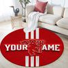 Custom Name,Manchester United pattern round rug,Carpet Rug for Living Room Bedroom Playroom ,Non-slip Floor Mat,Holiday Gifts and Birthday Gifts.