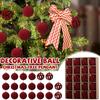 2.36 Inch Christmas Tree Ornaments, Velvet Balls, 20 Pieces Flocked Decorative Ball Ornaments Set, For Christmas 2024, Red
