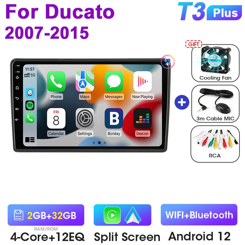 2 Din Android 12 автомобильное радио для Fiat Ducato Peugeot Boxer Citroen Jumper 2 2006-2025 мультимедийный видеоплеер Carplay авто стерео