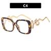 Square Snake Leg Large Frame Flat Mirror For Women New Home Anti-Blue Light Glasses Frame Retro Personalized Party Glasses Frame