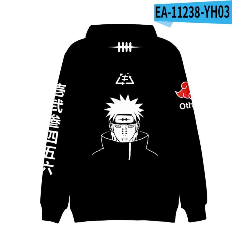 Anime Naruto Hoodie Unisex Streetwear 3D Digital Print Oversized Sweatshirt Teens Adults Fall