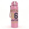 1PC Vintage 1966 Limited Edition Badge Print 750ml Color Plastic Sports Water Bottle Leakproof Flip Straw Lid Suitable for Sports Office Home Use