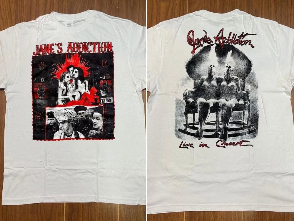 Jane#039s Addiction Live In Concert 1990s T Shirt Full Size S5XL ZL694 Unisex T-Shirt