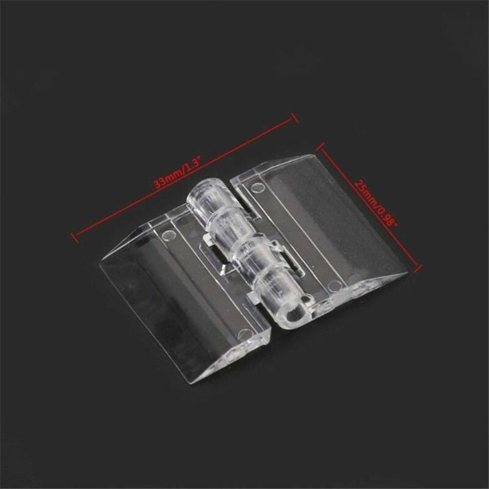 Practical 10Pcs Clear Acrylic Folding Tools Plastic Furniture Hinge Hinge
