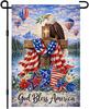 The Fourth of July Day Garden Ag Double Sided Burlap Bald Eagle, 12x18 Inch XXQ