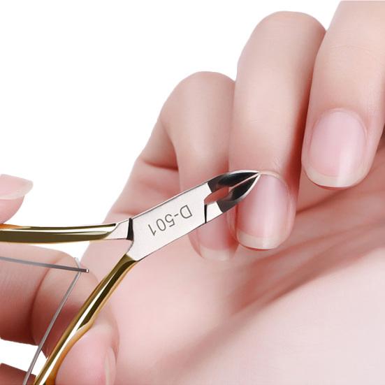 Stainless Steel Manicure Nail Art Clippers Cuticle Trim Hard Dead Skin Scissors