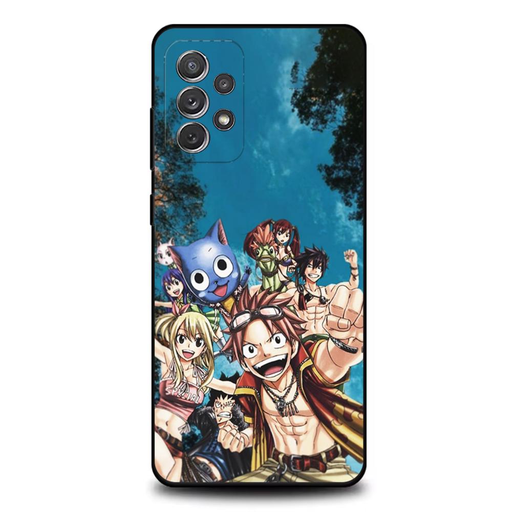 Чехол для телефона Fairy Tail Нацу Драгнил Для Samsung S25, S24, S21, S22, S23, S30, Ultra, S20, Plus, Fe, Lite, Note, 10, 9, 5G Черный