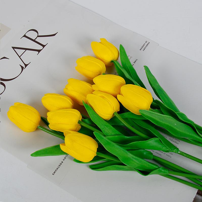 Tulip Simulation Flower, Fake Flower Prop, Plastic Material, Wedding Decoration, Living Room Bouquet Prop