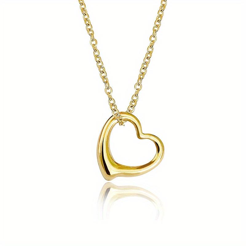 1 шт. Ожерелье в форме сердца с персиком, Милое и простое повседневное ожерелье, Изысканные аксессуары с темпераментом