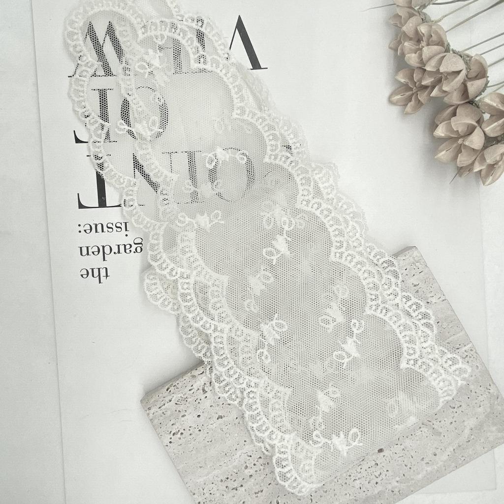 Французский кружевной вышитый шелковый шарф-повязка на голову - Супер Фея Милая Лента для волос