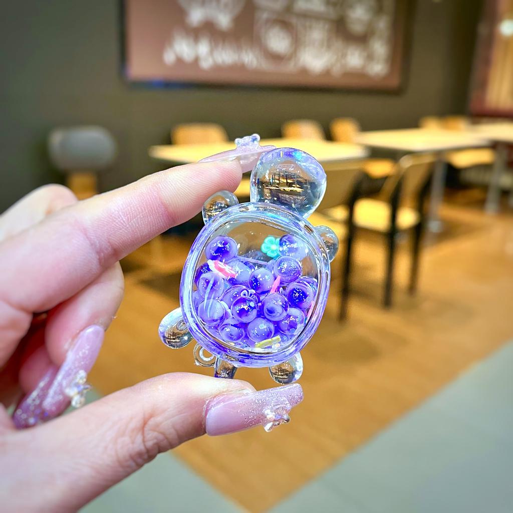 Diy Creative Table Toy Gift with Luminous Sand, Dazzling and Sparkling Turtle Ornaments