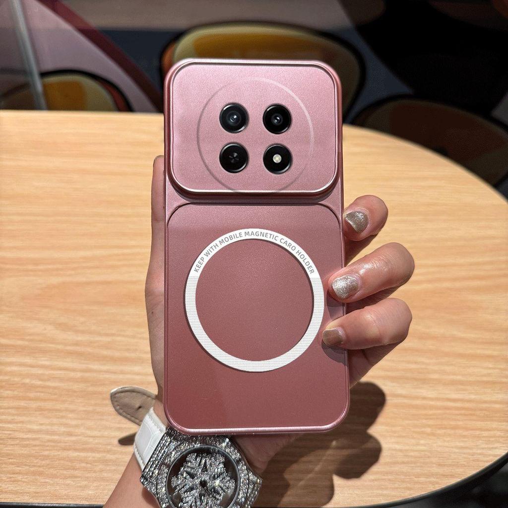 Магнитный чехол из ТПУ с металлическим покрытием для realme 13 5G, 13+ 5G, 13 Pro 5G, 13 Pro+ 5G, 12x 5G, 12 5G, Narzo 70x 5G, противоударная матовая мягкая накладка