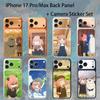 S-Spy family Для iPhone 17 Pro /Pro Max Задняя крышка-аккумулятор с наклейкой-скином для камеры Задняя защитная пленка-стикер