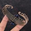 Sodalite Cuff Bracelet Copper Wire Wrapped Adjustable Bangle Gemstone Cuff Bracelet Handmade Bangle Copper Designer Jewelry Anniversary Gift