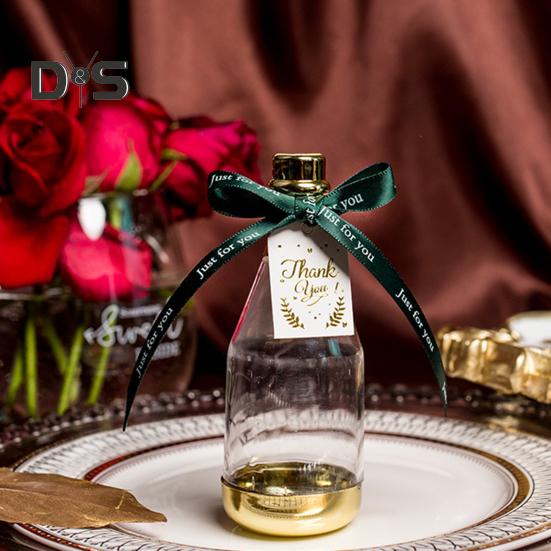 10 шт., золотисто-серебряная мини-коробка для конфет, имитация бутылки шампанского, красивая праздничная мини-коробка для конфет на детский праздник