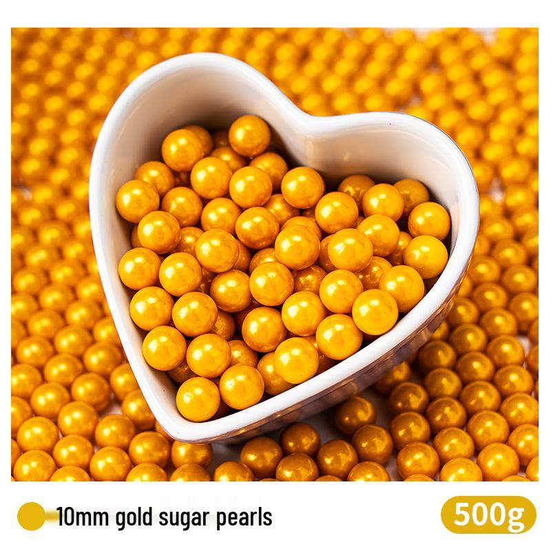 500g Colorful Edible Sugar Pearls for Cake & Ice Cream Decoration